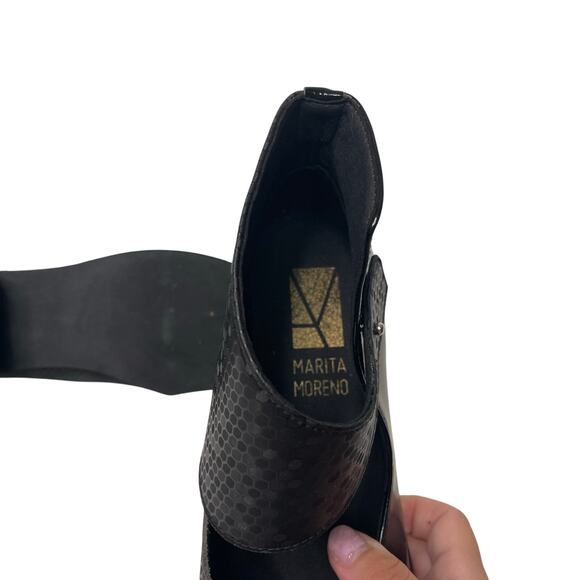Marita Moreno Saloon Vegan Black Shoe EU39 Like New - Picture 5 of 7